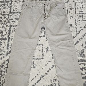 Levi's 505 Straight Leg Beige Jeans Mens 40 x 32